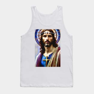 A portrait of Jesus Tank Top